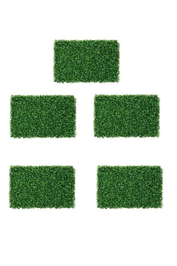 FFD Artificial Grass Wall Backdrop Fake Green Plant Wall Decor Privacy Screen 40x60cm 5pcs