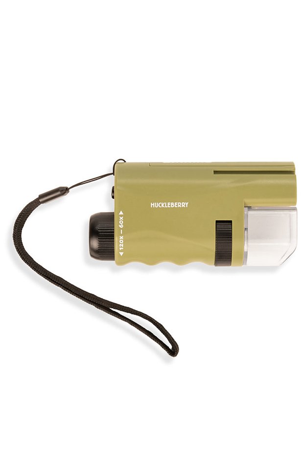 Huckleberry Pocket Microscope 120X Magnification Adjustable Zoom with Led Light