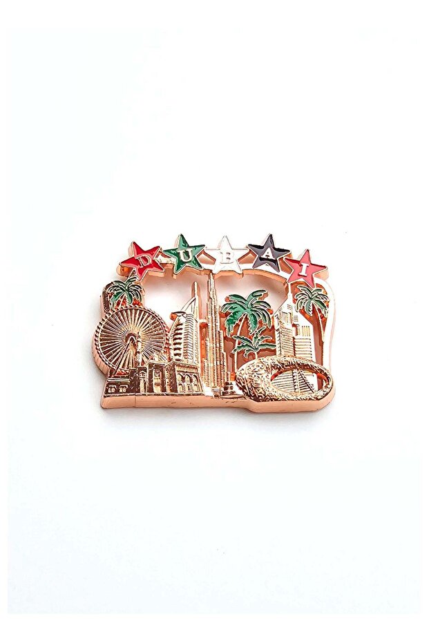 Metal Fridge Magnet Large Size | UAE Souvenir Dubai Iconic LandmarksPremium metal fridge magnet