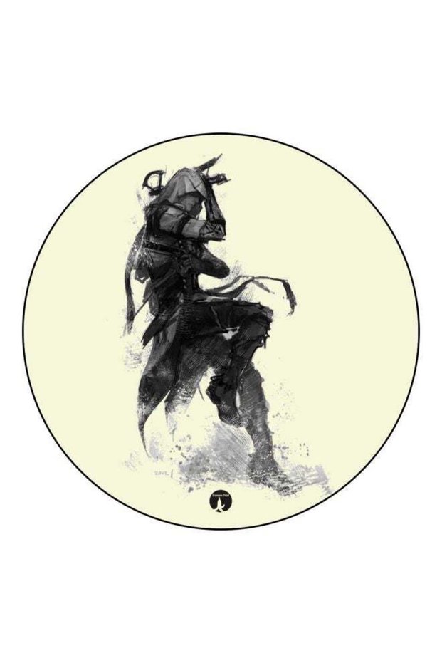 Knight Printed Fridge Magnet Beige/Black 5.5cm