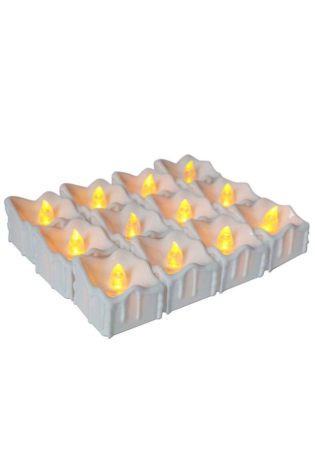 12 Pcs Battery Operated LED Tealight Candles for Weddings and Parties, Flameless Votive Lighting fo
