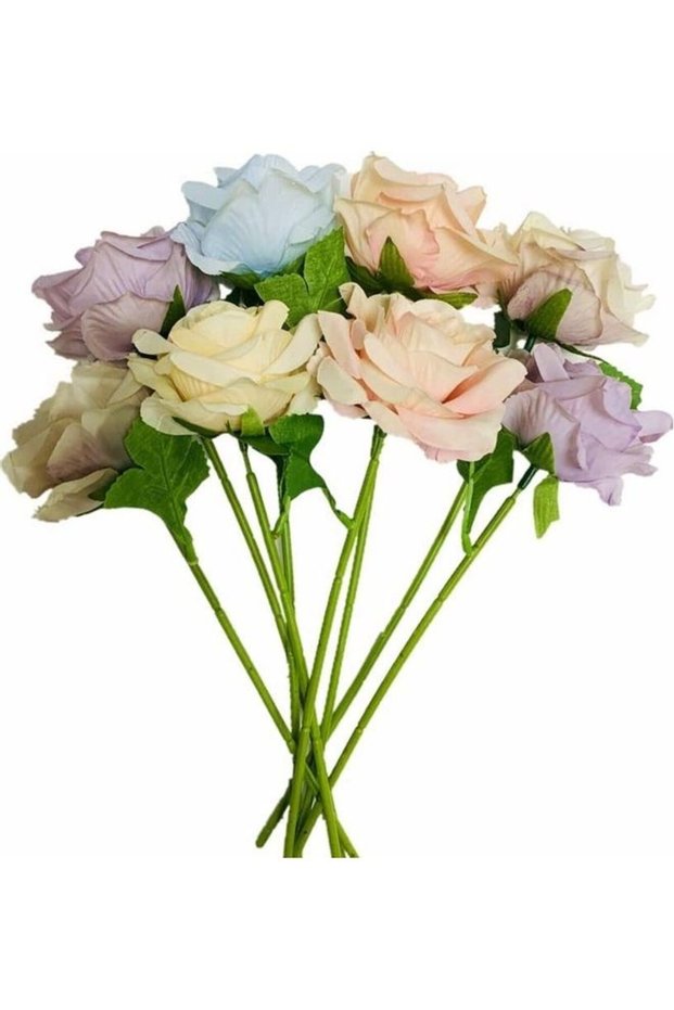 8-Piece Artificial Rose Multicolour