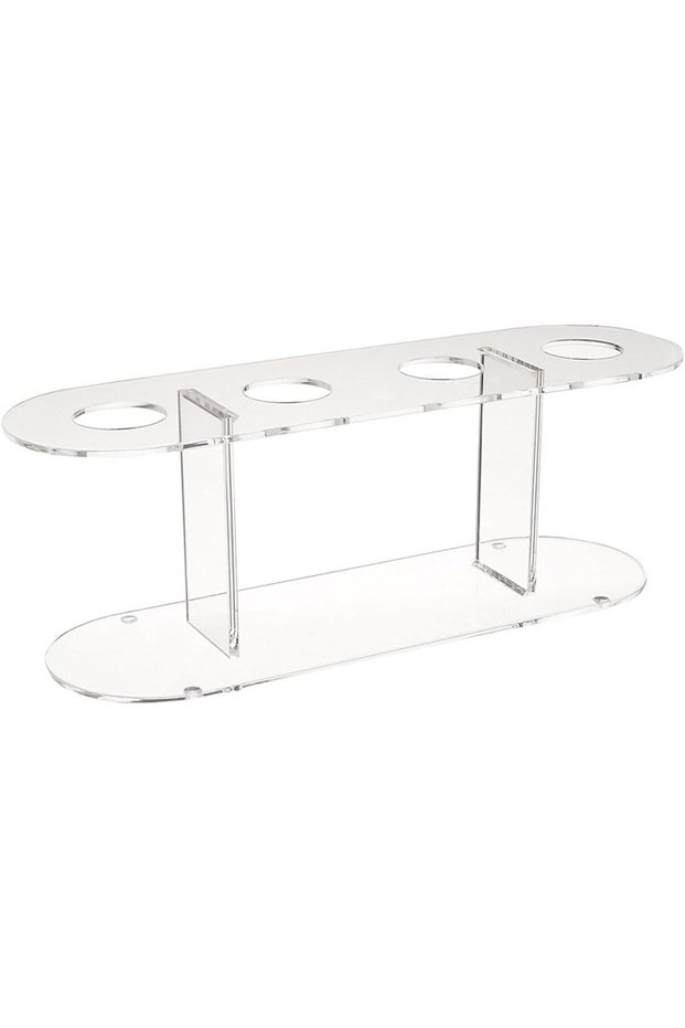 ARS® Acrylic 4-Hole Double Layer Ice Cream Cone Stand, Transparent