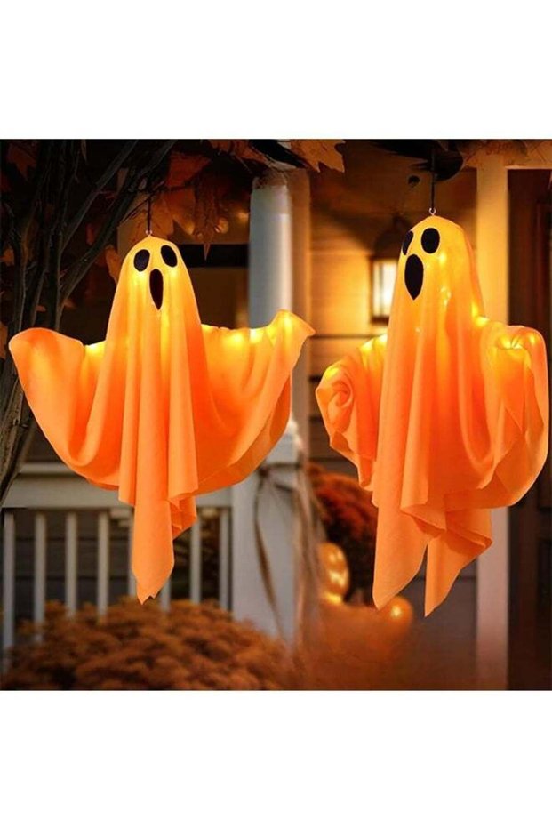 Halloween Ghost Decorations Halloween Hanging Ghosts with Lights Halloween Decor Spooky Ghost Ornam