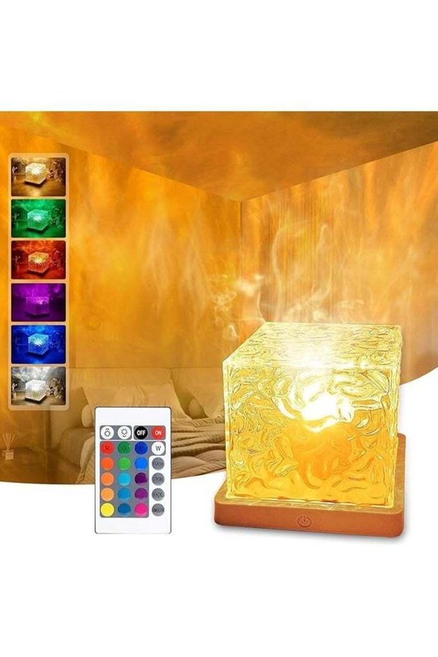 Ocean Wave Projector Light, 16 Color USB Power, Underwater Projector Light with Remote Control for