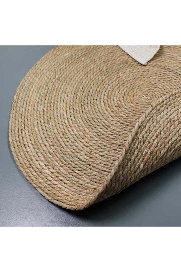 Round Jute Rug Carpet 80x80cm Area Rug Carpet
