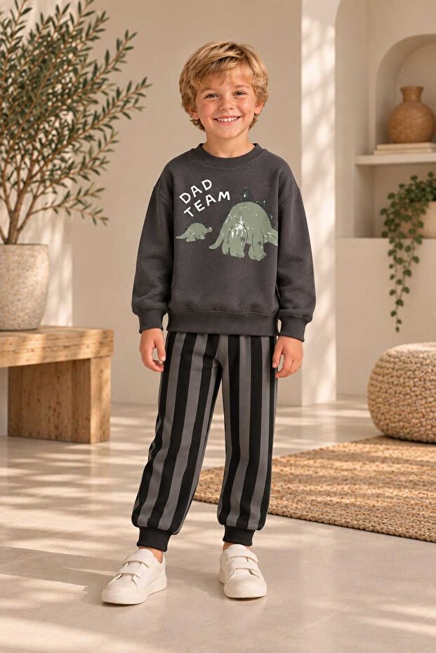 2 Dinosaur Dsn Cotton Bottom and Top Sets, Set of 2