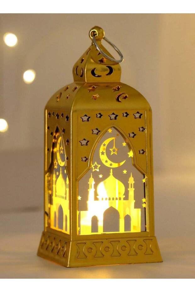 Ramadan decorative lanterns, plastic candlestick lanterns, Arabic vintage-style decorative pendant