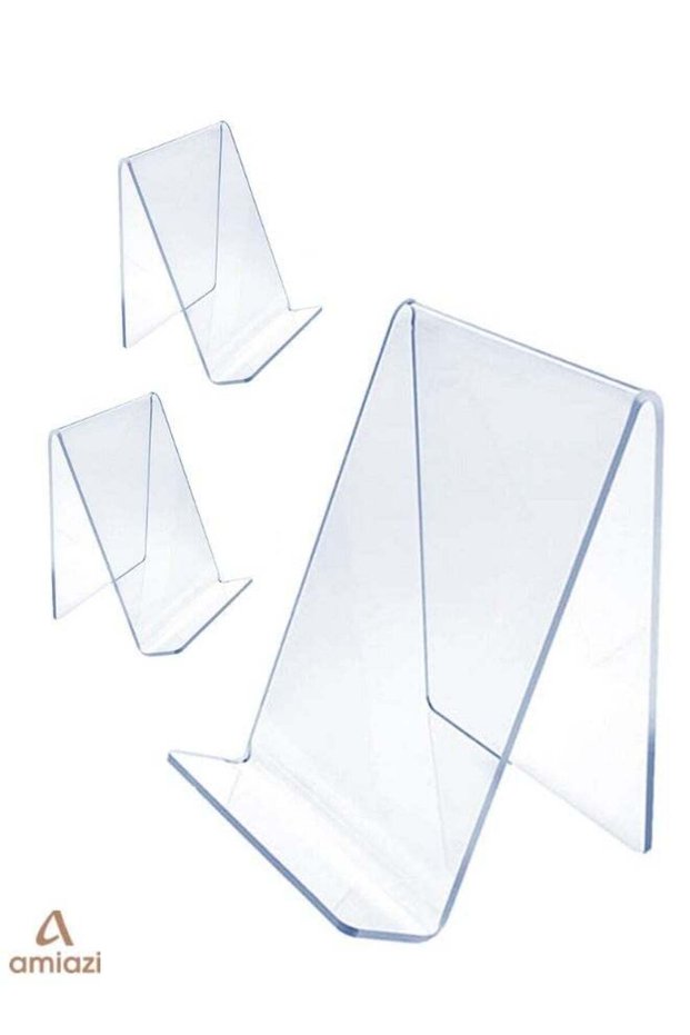 AMIAZI™ Acrylic Book Stands Easels Transparent Clear acrylic Display Easel for books Display on tab