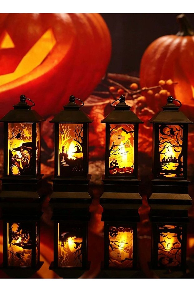 Lantern Set of 4 Battery Powered Flameless LED Candle Lanterns for Indoor Outdoor Party Decoration