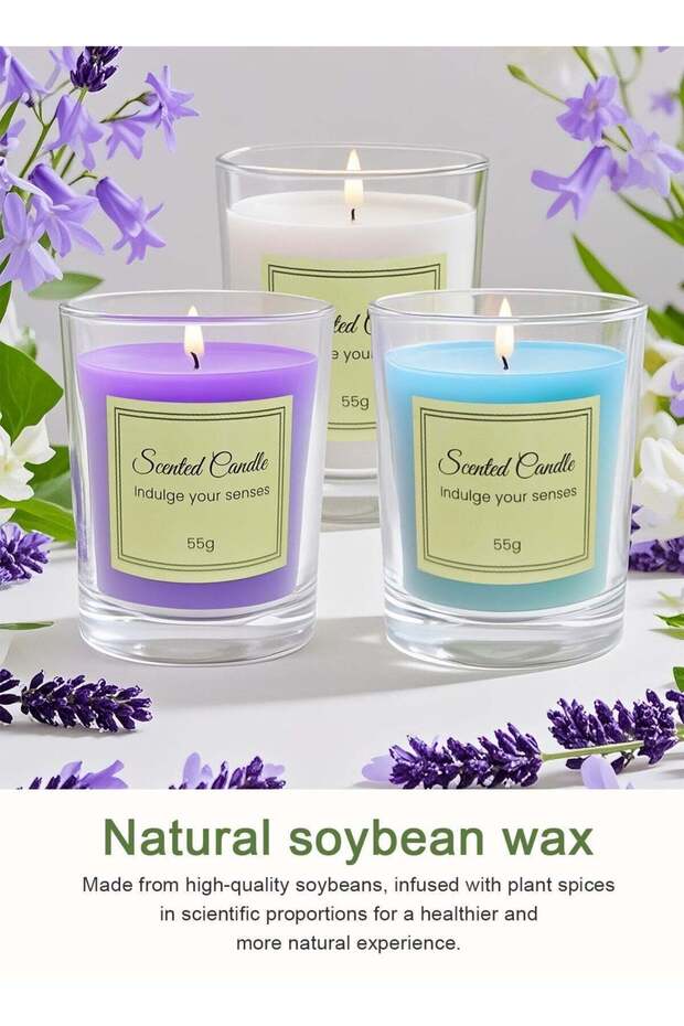 3-pack Scented Candles Gift Set for Women and Men,Aromatherapy Candle for Home Scented,Natual Soy C
