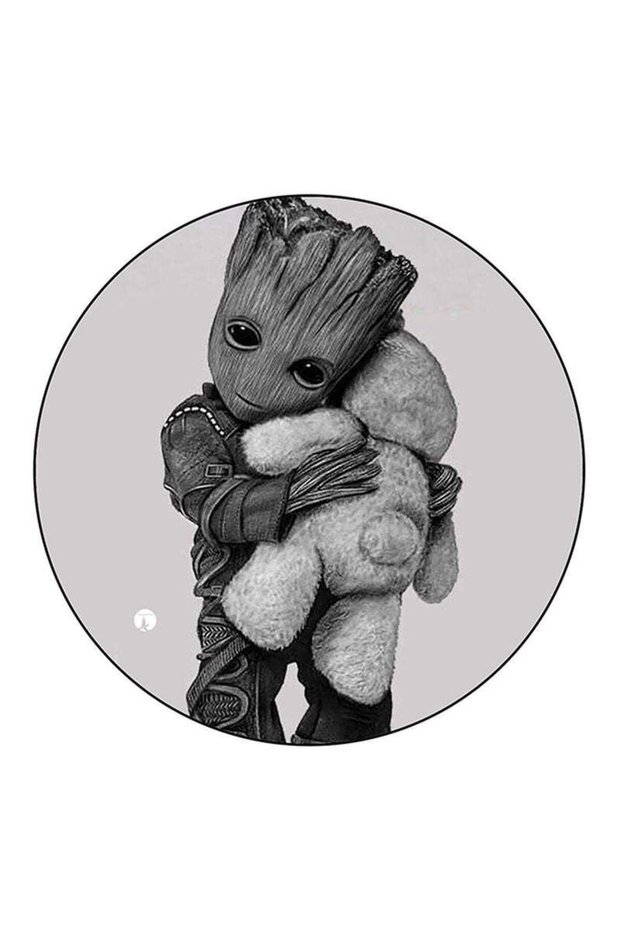 Groot Printed Fridge Magnet Round Multicolour