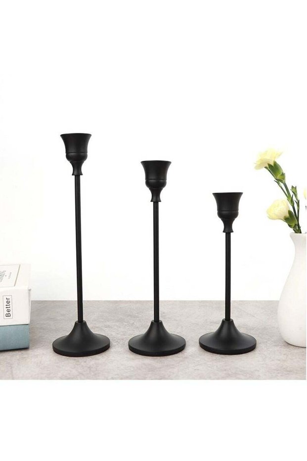 Candle Holder Set of 3 Metal Candlestick Holders Taper Candle Holders Candelabra Candle Sticks Hold