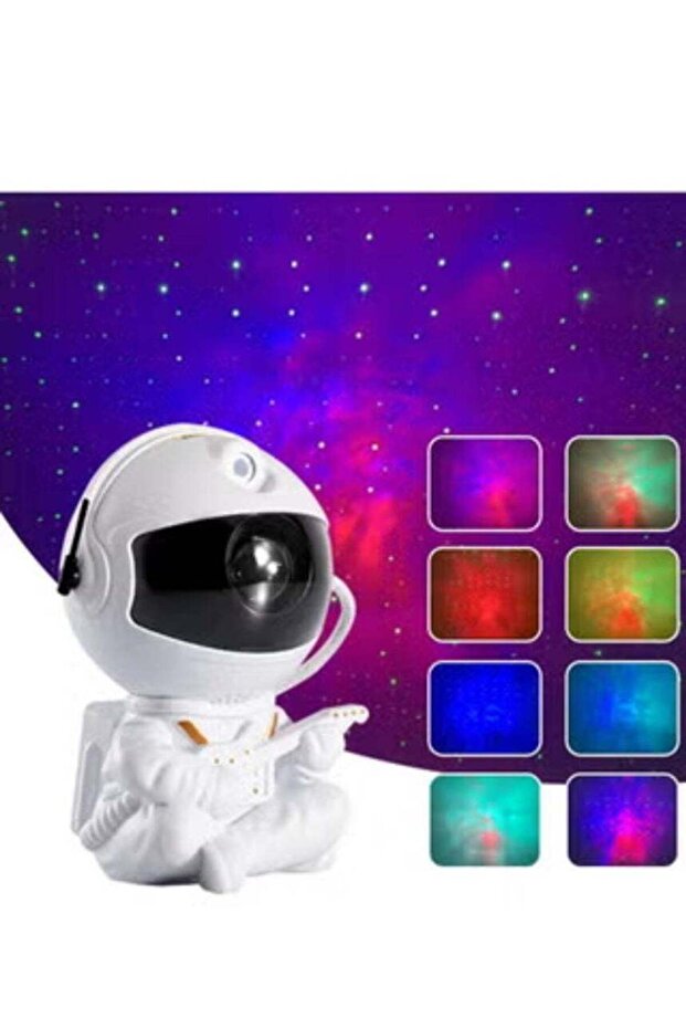 Astronaut Star Projector, 8 Color Nebula Galaxy Night Light with Remote Control, Silent Planetarium