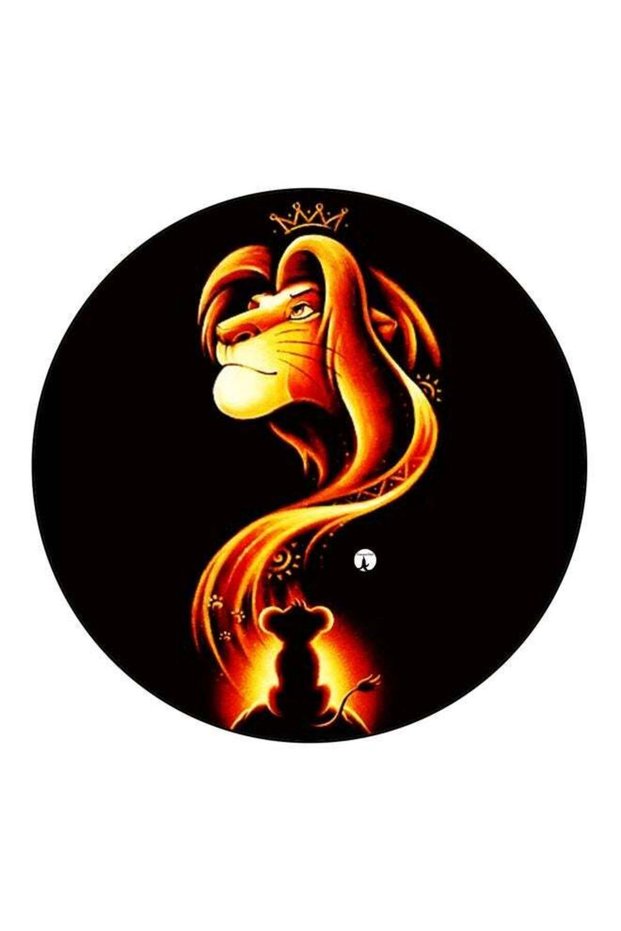 Lion King Simba Printed Fridge Magnet Black/Red/Yellow 5.5cm