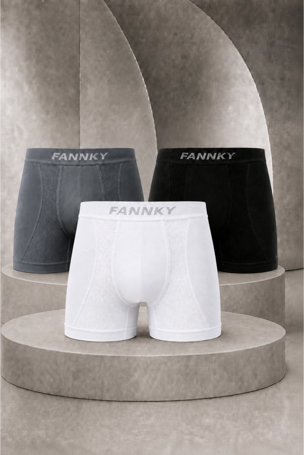Men's Casual Comfort Daily 3-Piece Boxer Smoked