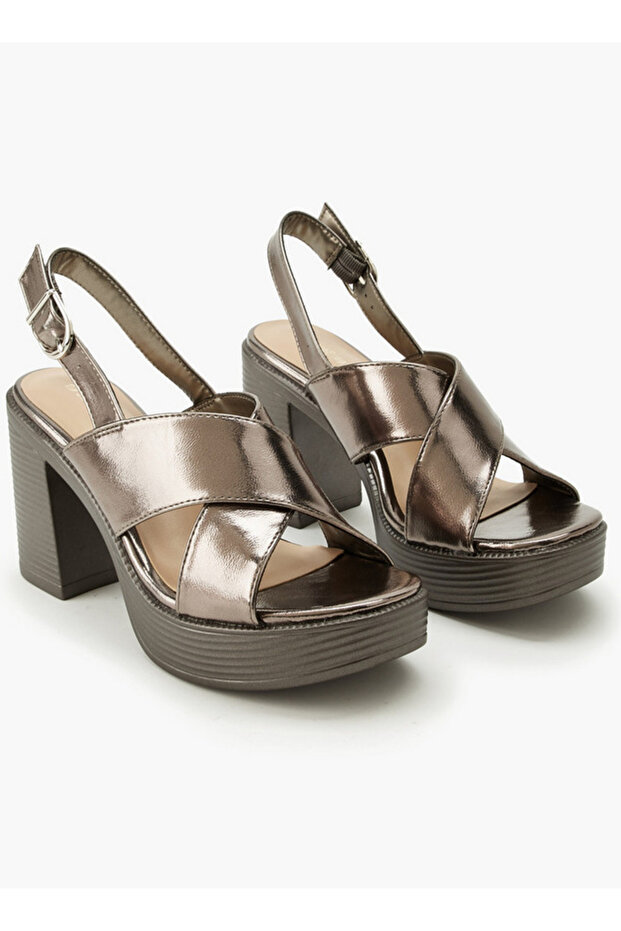 Women Cross Strap Platform Heel Sandals