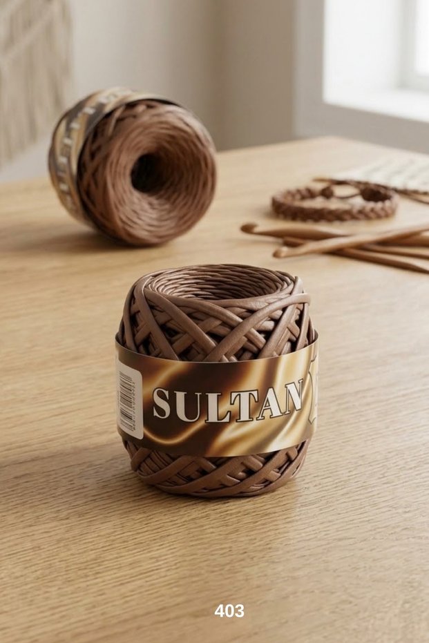 1 piece sultan leather leather-look metallic combed yarn 120 gram bag supla accessory knitting yarn yarn thickness 2 mm - color: 403