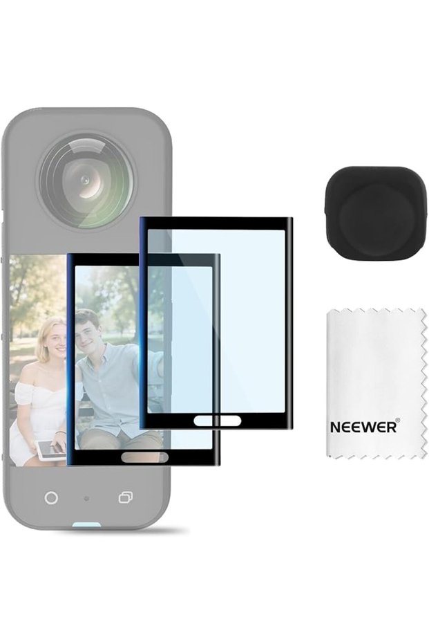 واقي شاشة وحماية للعدسة متوافق مع كاميرات Insta360 X5 X4، شاشة مقواة