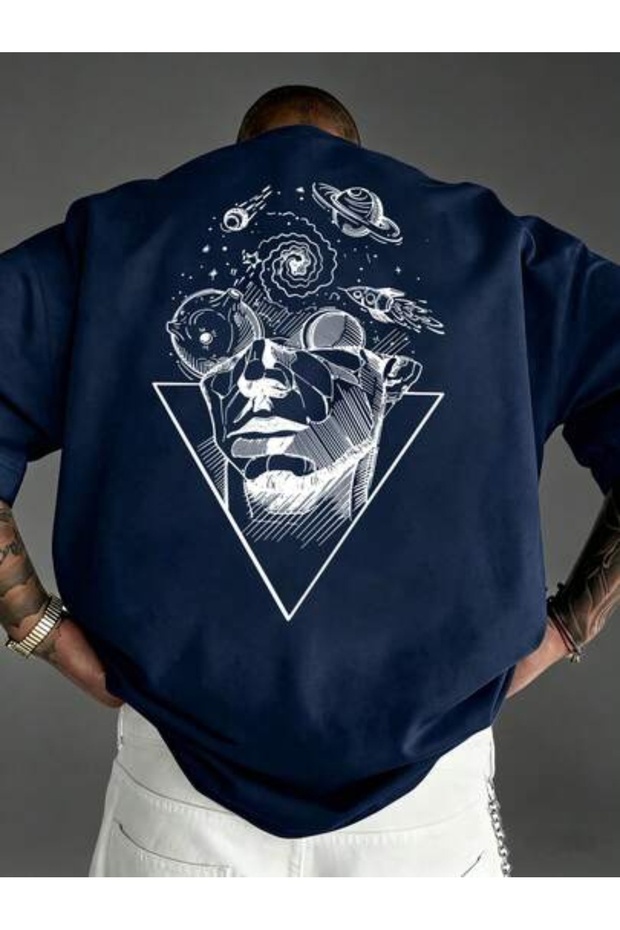 Astronaut Universe Space Planet Printed T-Shirt 100% Cotton (with Pen Holder Gift)