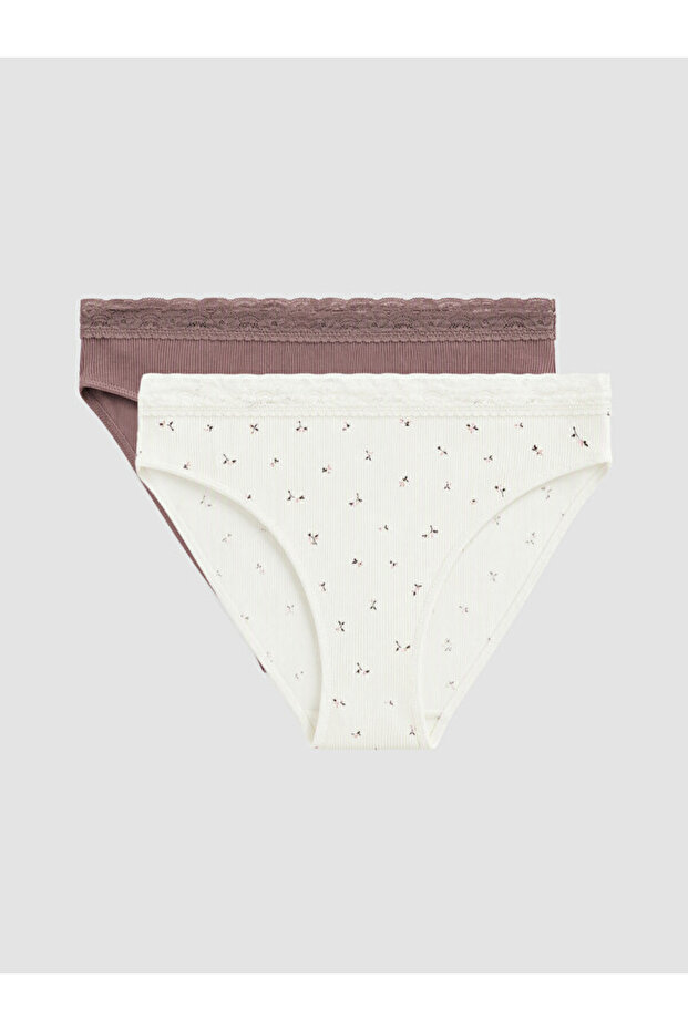 Rmz Gi̇yi̇m Farkiyla Printed Bikini Panties 2-Pack