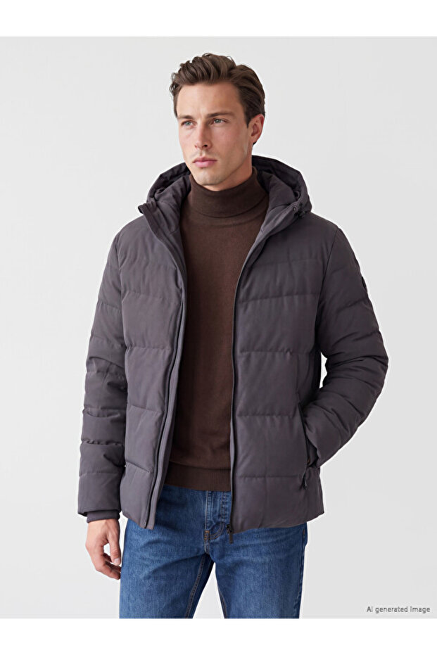Rmz Gi̇yi̇m Farkiyla Standard Fit Hooded Men's Puffer Jacket