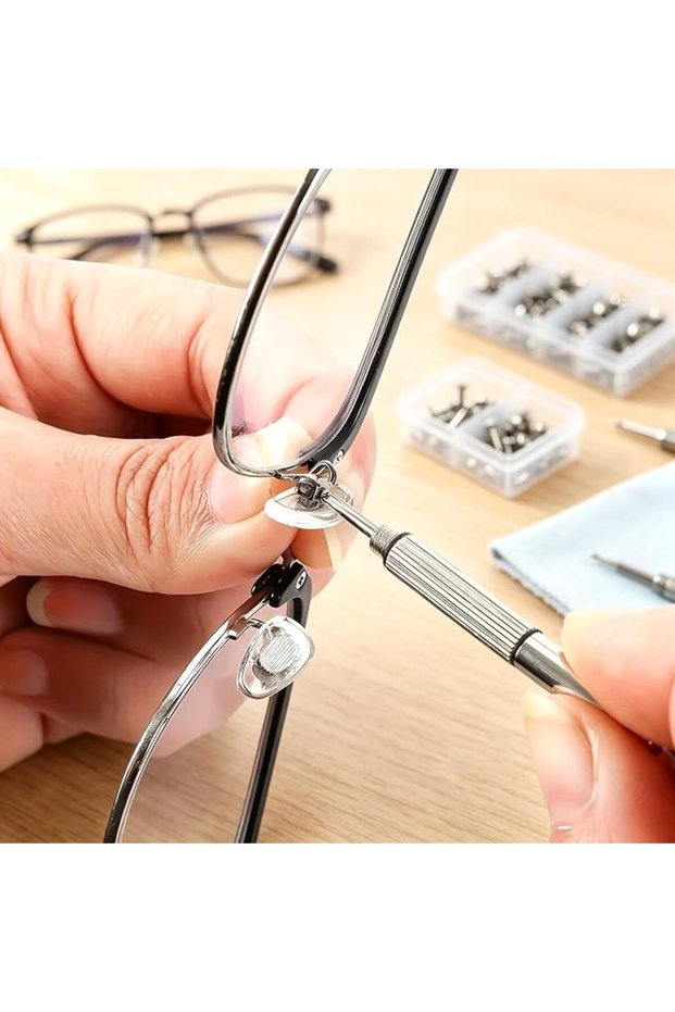 5PCS Eyeglass Repair Screwdriver Set, Mini Glasses Screwdriver Tools, Portable Multi-Function Precis