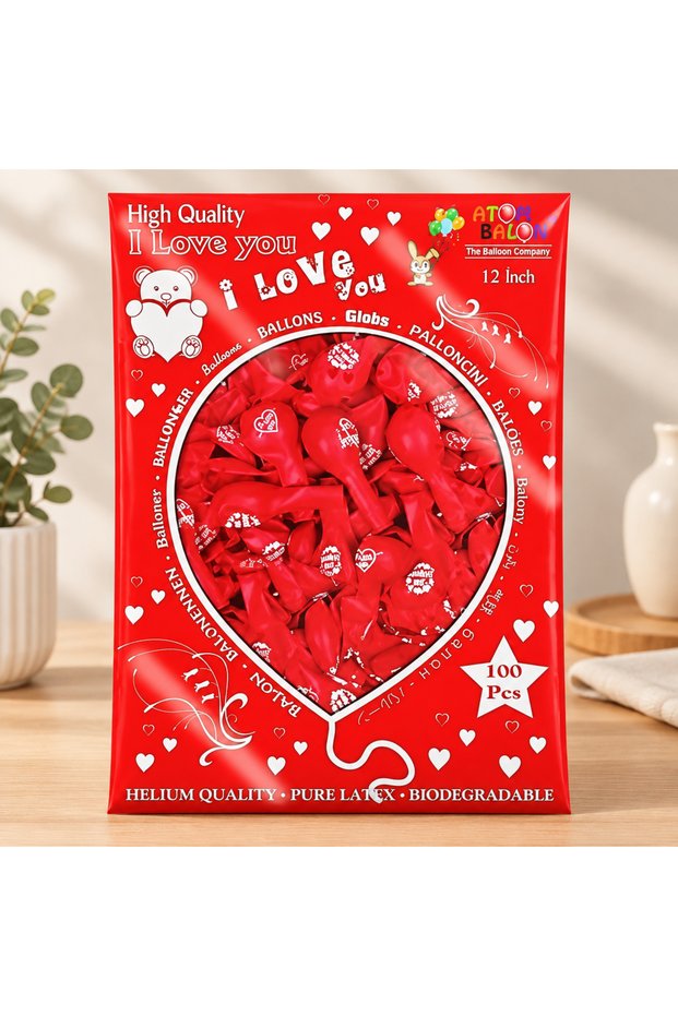 I Love You I Love You Balloon 100Pcs