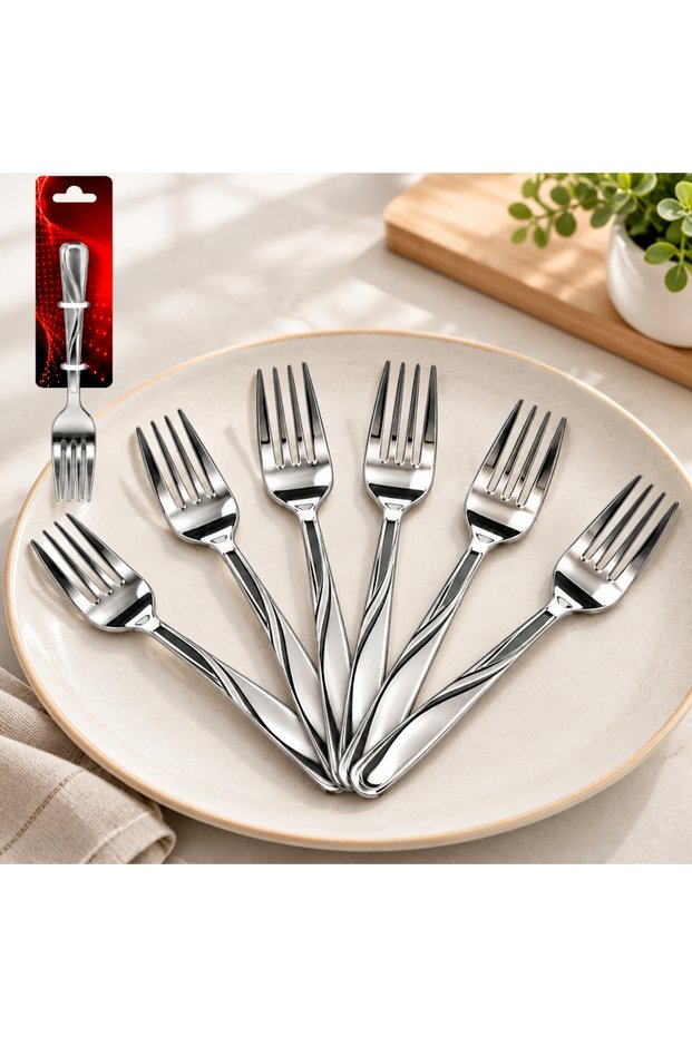 6 Piece Dessert Fork