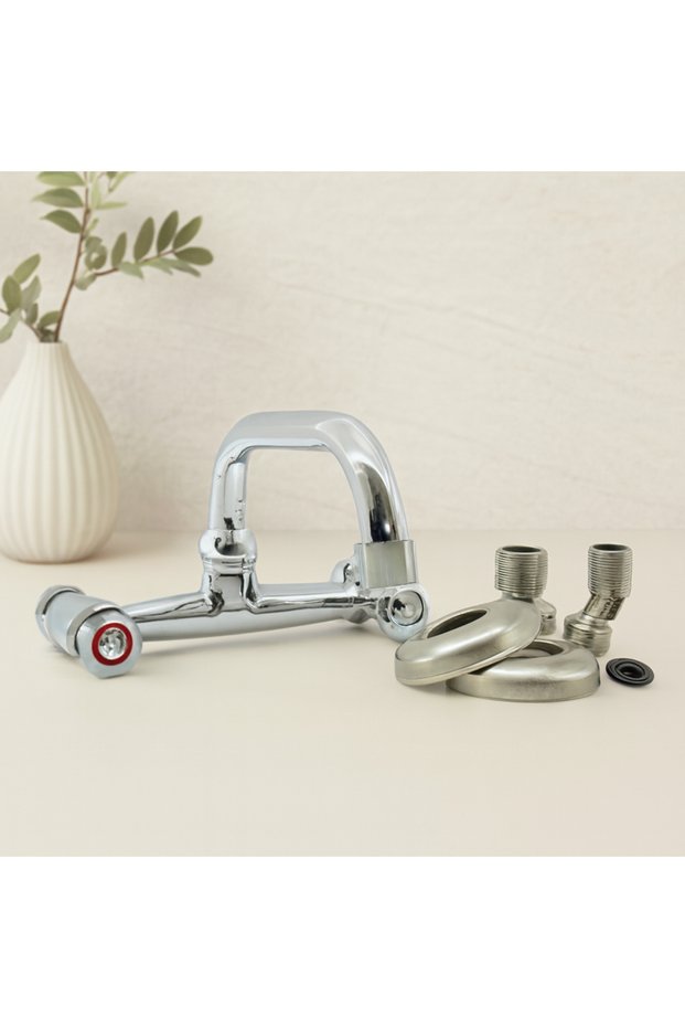 Wall Mount Swivel Spout Kitchen Faucet