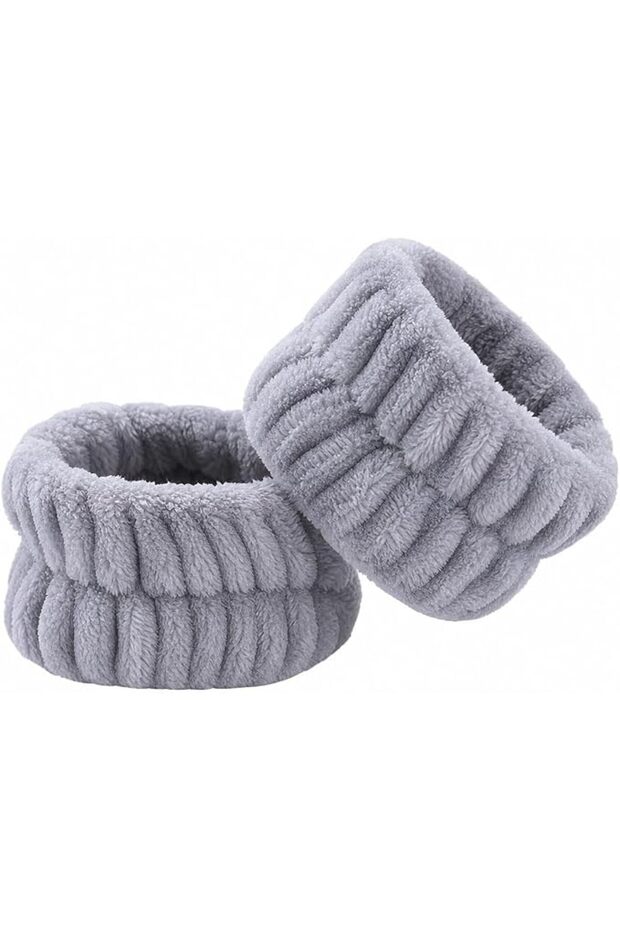 Wristbands for Washing Face, Gray, Absorbent, Stretchable, Quick-Drying