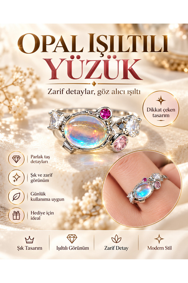 Opal Sparkling Multi-Stone Ring