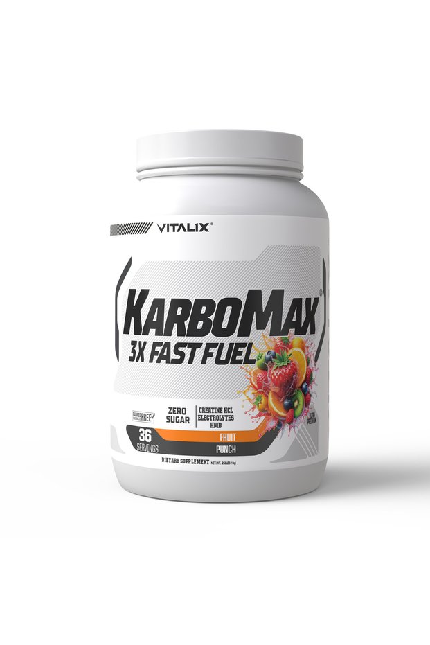 KARBOMAX® 3X FAST FUEL - Fruit Punch - Carb Powder with Creatine & HMB - 1 kg