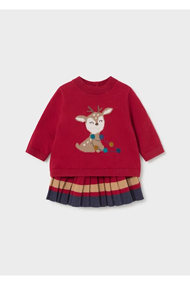 Baby Double Skirt Top Knitwear Set ^^^^^2829