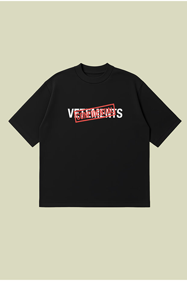 Vetements Confidential Printed Oversize Boxy Cut Unisex 100% Cotton Tshirt | Streetwear