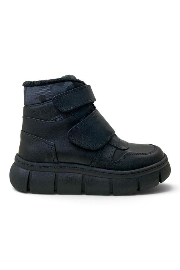 106 Orthopedic 100% Genuine Leather Boys' Black Boots