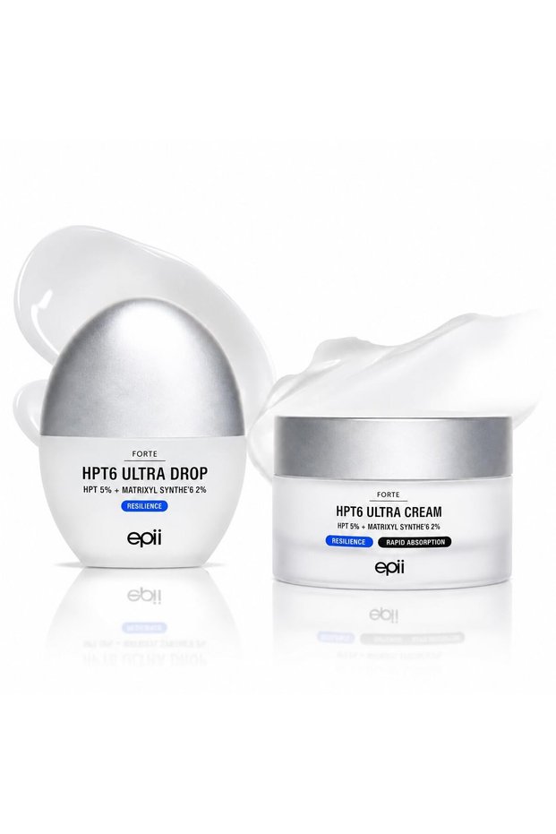 HPT6 5% Ultra Cream & Serum Set - Anti Aging Skincare Set with HPT Complex 5% & Matrixyl Synthe'6 2% - Firming Face Moisturizer + Peptide Face Serum for Wrinkles, Elasticity & Hydration