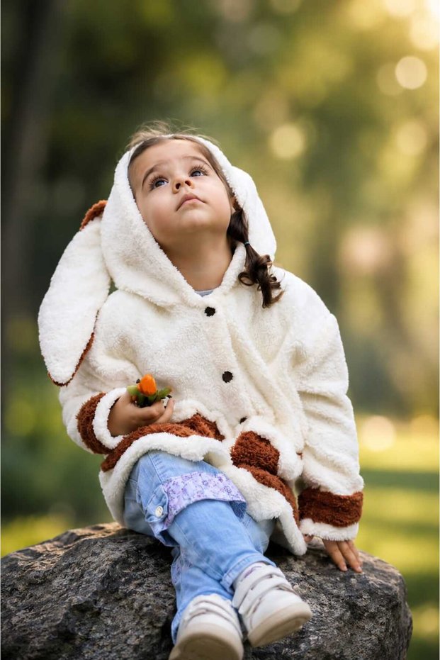 Baby Girl Cocuk Welsoft Soft Cardigan Double Color Daily Use