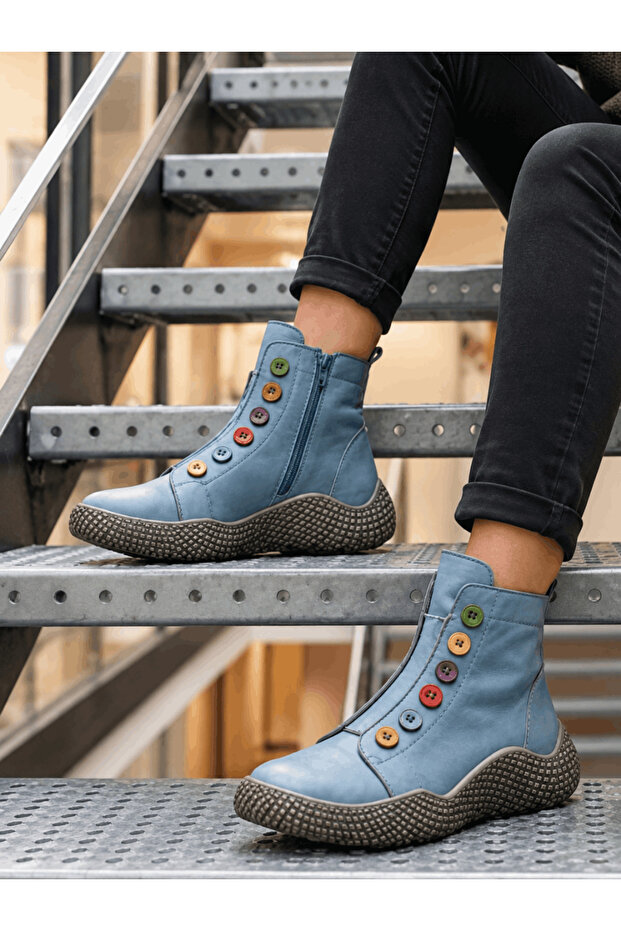 Genuine Leather Women's Boots Model Name: Skadı