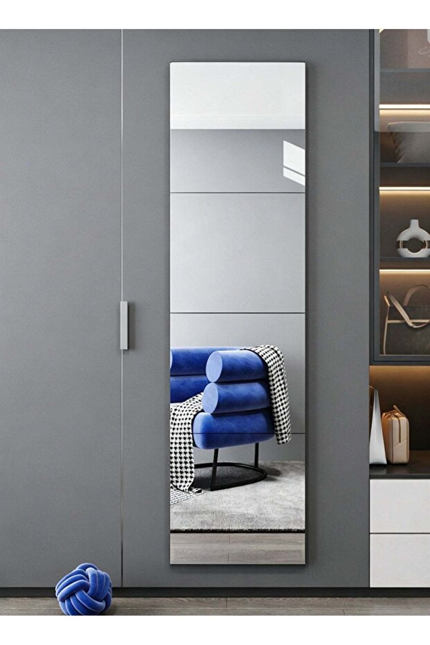 Frameless Full Length Wall Mirror, 4PCS 30x30cm Self Adhesive Mirror Tiles, Makeup Mirror, DIY Wall