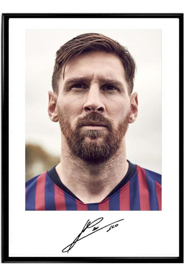 Lionel Messi Autographed Poster With Frame Multicolour 30x40cm