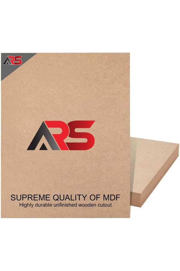 ARS® MDF Board – 40 x 40 cm, 3mm Thick, Smooth Engineered Wood Panels for DIY Crafts, Painting, Las