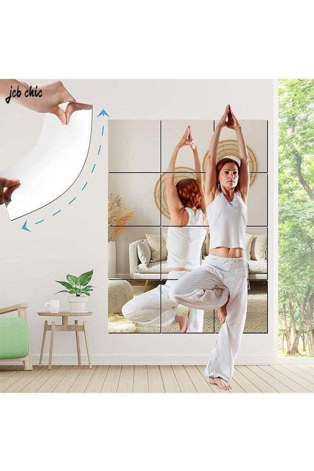 Glass Full Length Wall Mirror 22 x 22cm x 12PCS, Frameless Full Body Mirror , Glass Safety Mirror
