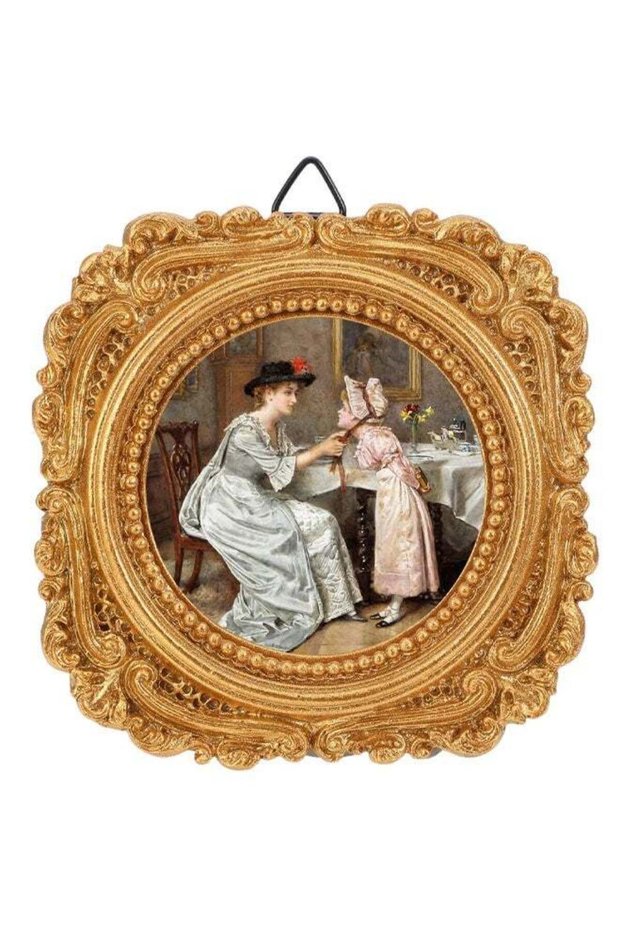 Antique Ornate Small Picture Frames, Vintage Picture Frames Gold Vintage Frames With Hooks and Ease