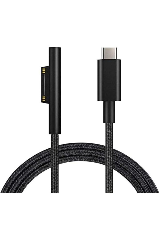 Nylon Braided Surface Connect to USB C Charging Cable, Compatible with Microsoft Surface Pro
