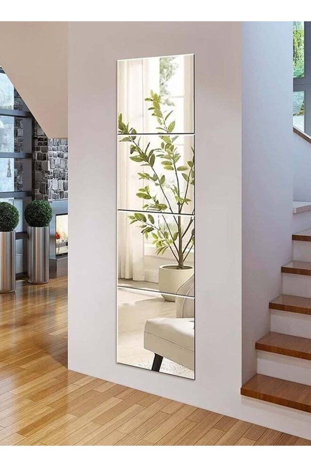Wall Mirror Adhesive Mirror Tiles Self-Adhesive 22 x 22CM Glass HD DIY Door Mirror Full Length Mirr