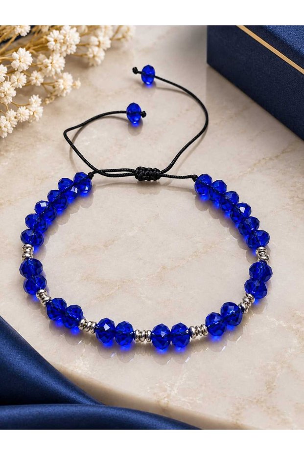 Bracelet on string with 925 silver balls