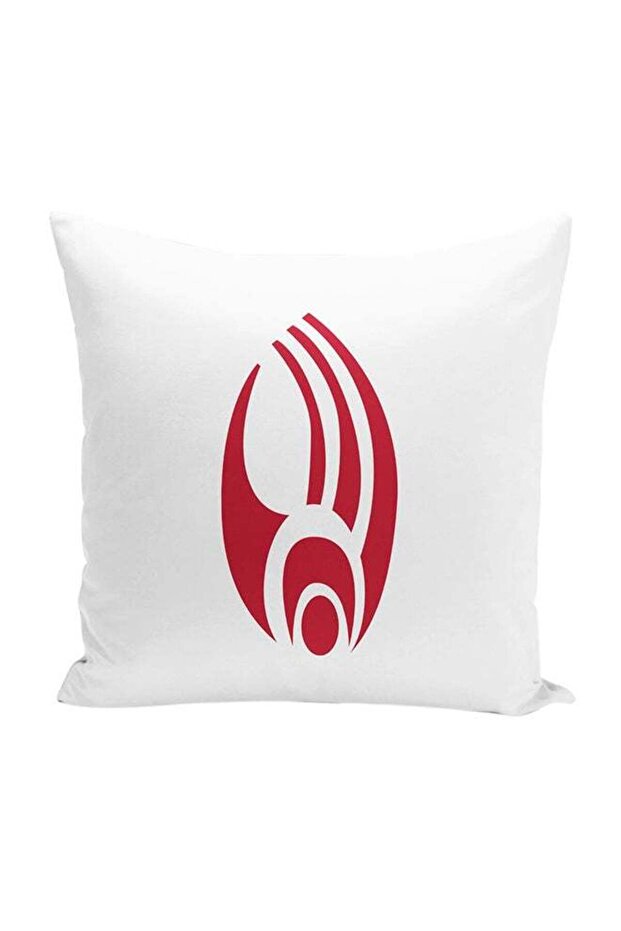 Star Trek Logo Decorative Throw Pillow White/Red 16 x 16inch