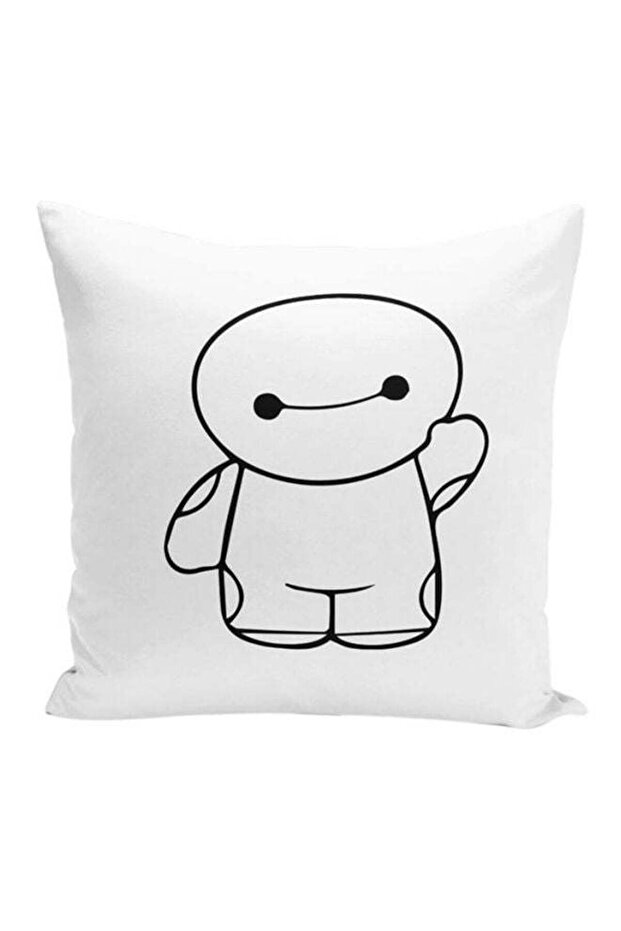 Big Brother Decorative Pillow White/Black 16x16inch