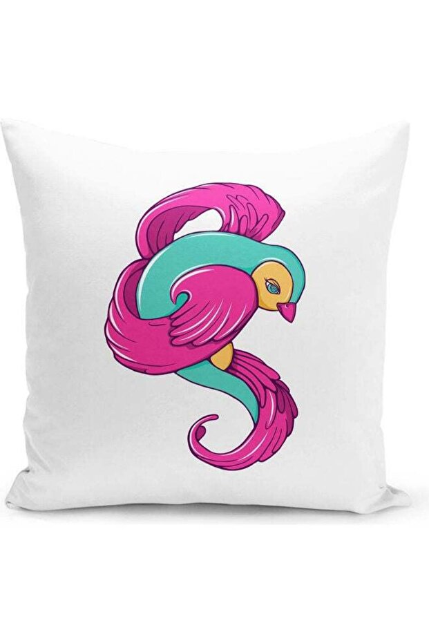 Decorative Throw Pillow White/Pink/Blue